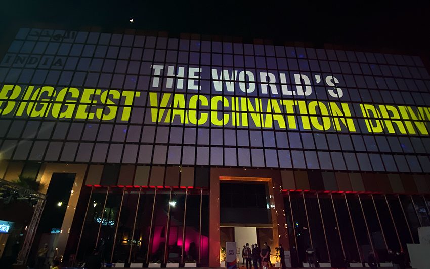  India Pavilion at EXPO2020 Dubai celebrates 150 Crore vaccinations in the country