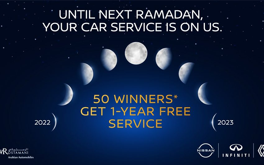  Arabian Automobiles gives you the chance to WIN 1 Year of Free Vehicle Maintenance until 2023
