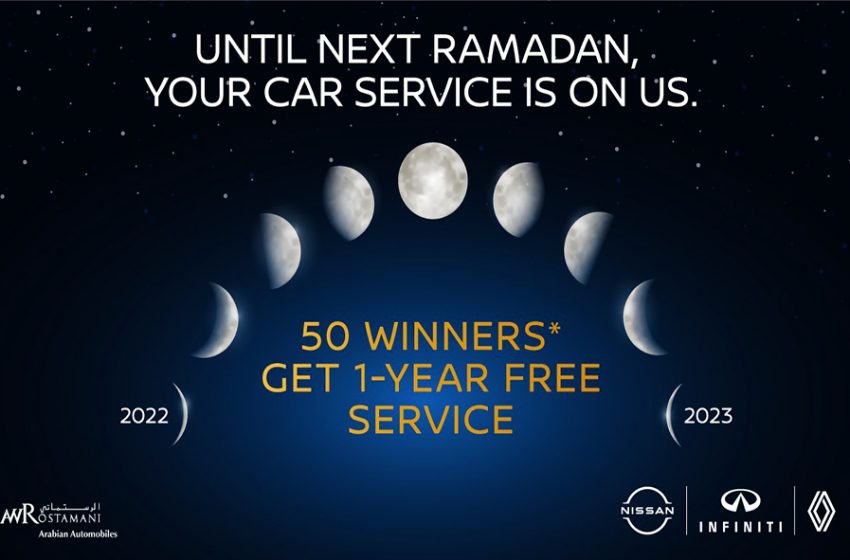  Arabian Automobiles gives you the chance to WIN 1 Year of Free Vehicle Maintenance until 2023