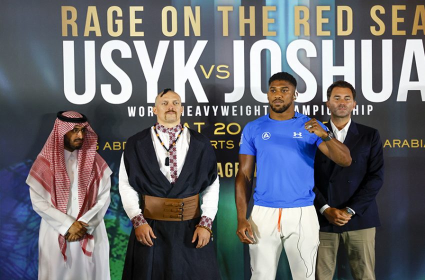  Usyk and Joshua face off at the pre-fight press conference