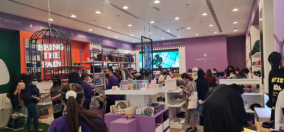 Fans queue for BTS pop-up shop in Dubai