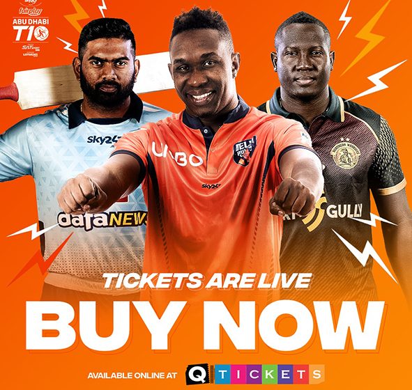  Tickets for Season 6 of Abu Dhabi T10 to Go on Sale from 15 November 