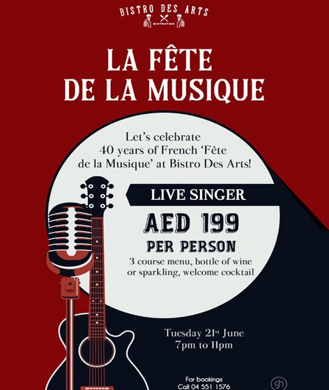  Fete de la Musique at Bistro De Art: Dine while grooving to the French musical Charm