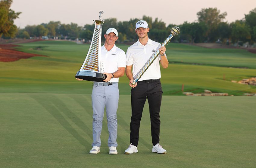  HIS HIGHNESS SHEIKH MANSOOR PRESENTS NICOLAI HØJGAARD WITH THE MAIDEN ROLEX SERIES TITLE AFTER THE THRILLING FINAL DAY OF THE DP WORLD TOUR CHAMPIONSHIP