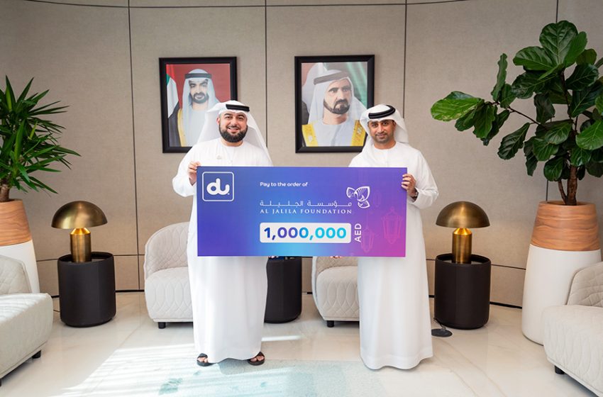  du donates AED1 million to Al Jalila Foundation, amplifying philanthropic impact and fostering a culture of giving during Ramadan