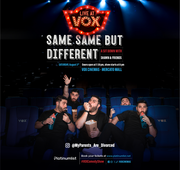  Catch comedian Shawn Chidiac at VOX Cinemas in‘Same Same, But Different’ talk show