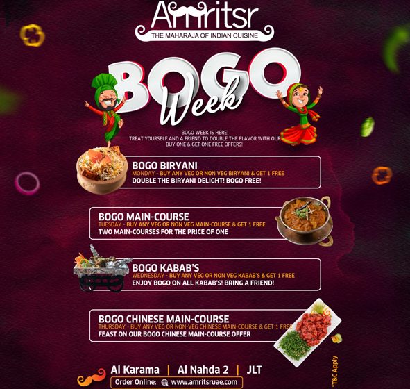  Amritsr Restaurant unveils summer promotion with ‘Buy One, Get One’ meal offer in the month of August