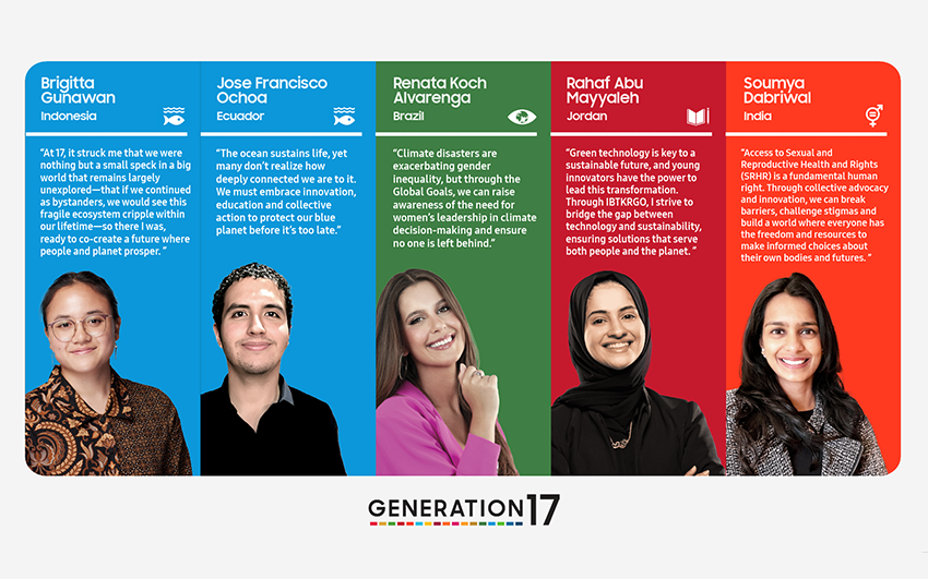  Samsung and the United Nations Development Programme Welcome Five New Young Leaders to Generation17