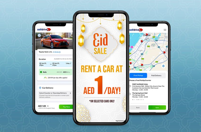  SelfDrive Mobility launches New App with an Eid Exclusive offer.. Rent a Car for AED 1 Per Day!  
